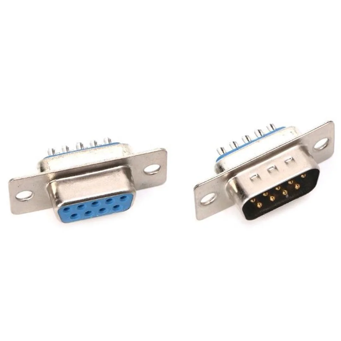 10 шт. RS232 DB9 серийный VGA 9 контактный 2 ряда припой Тип штекер D SUB мужской/женский