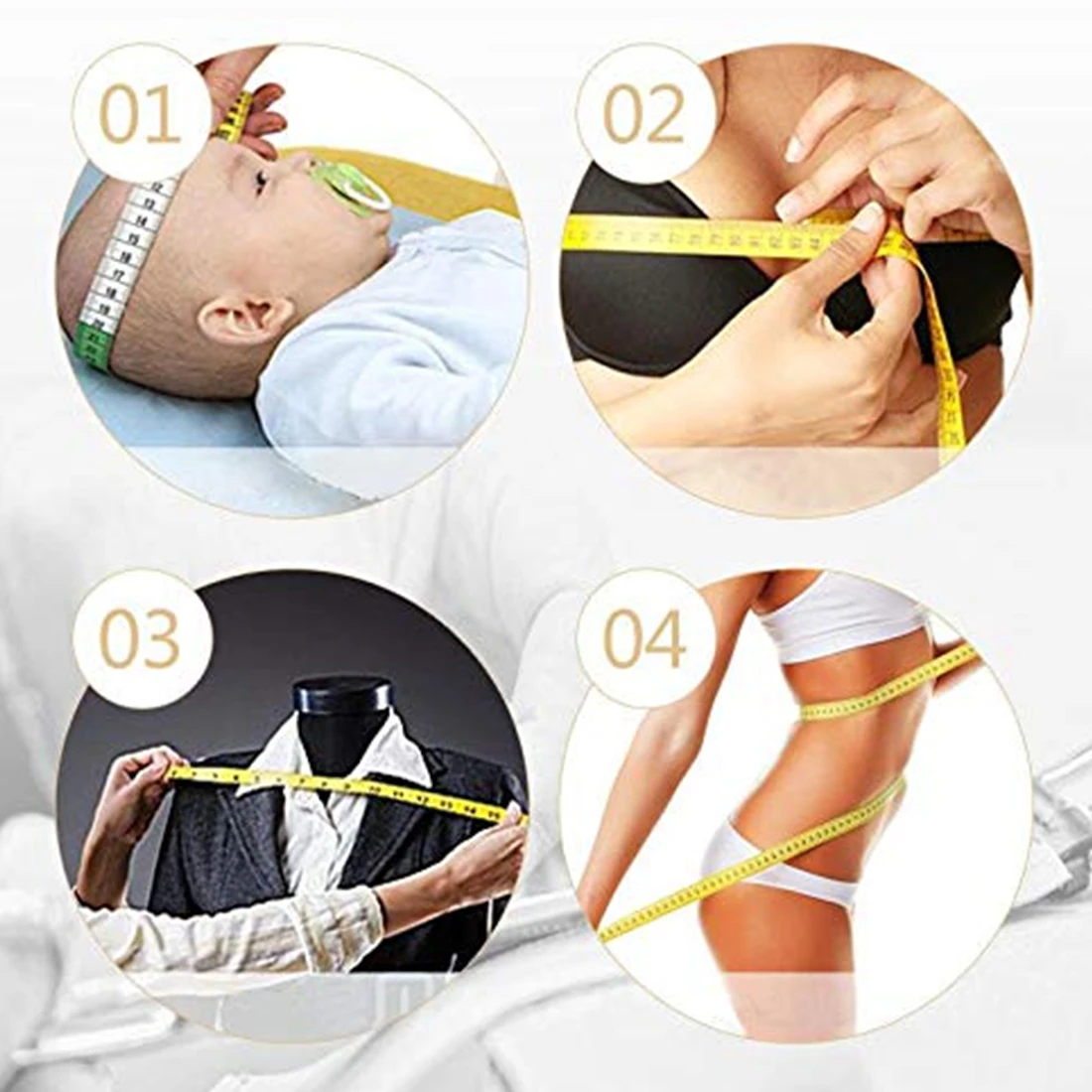 

Durable Soft 3 Meter 300 CM Sewing Tailor Tape Body Measuring Measure Ruler Dressmaking Clothing Tailoring Ruler Sewing Ruler