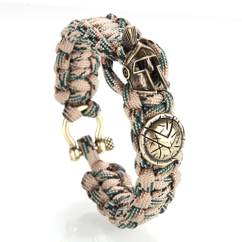 Мужской браслет/Спарта/pulseira masculina/Роскошный Открытый выживания ручной работы веревочные браслеты винтажные мужские браслеты
