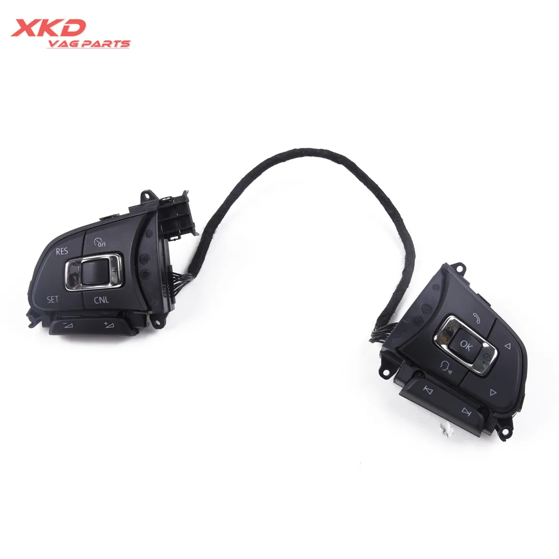 Black Chrome Steering Wheel Multi-function Button Cruise control For V-W Tiguan 17-19 5NA959442 5NA 959 442 | Автомобили и