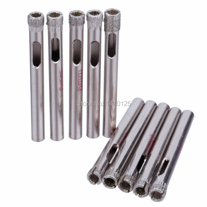 10Pcs 1/4" inch 6 mm Diamond Hole Saw Granite Drill Bit Coat