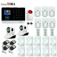 smartyiba hot selling free shipping wifi wireless gsm alarm system 433mhz home burglar security alarm system touch keyboard