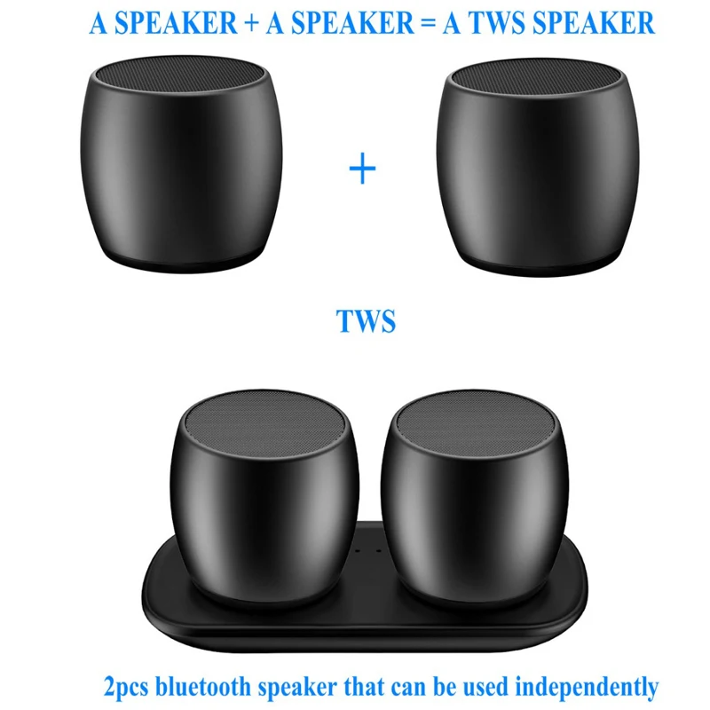 Sardine F1 Bluetooth-колонка портативная мини-колонка с системой TWS металлическая 3D