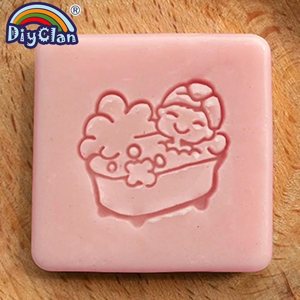 Детское акриловое прозрачное мыло для ванной ручная работа Z0032XZ|soap seal|soap stampstamp
