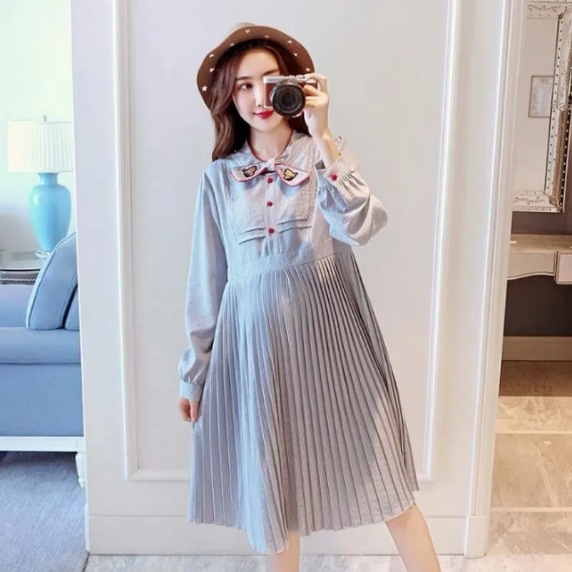 Платье для беременных Длинное свободное платье женщин размера плюс Одежда