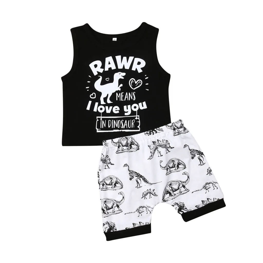 

Summer Fashion Infant Baby Boy Cartoon Printed Vest Tops or T-shirt+Shorts Outfits A variety of styles Clothes Sets