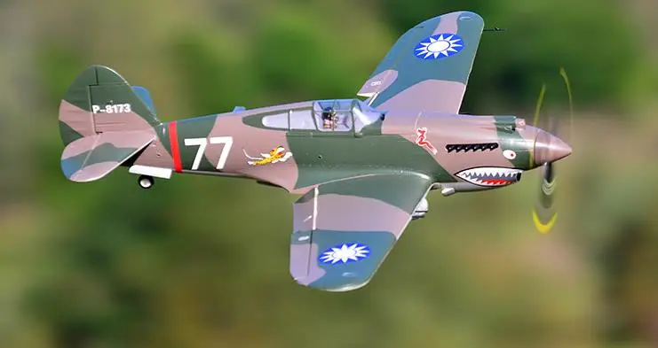 FMS 980 мм P-40B Flying Tiger с самонастраиваемым устройством и комплект P40 40B