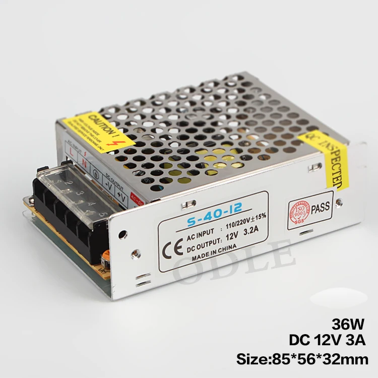Источник питания для светодиодного драйвера AC110 220V to DC5V 12V 24V 36V 60W 120W 200W 240W 360W