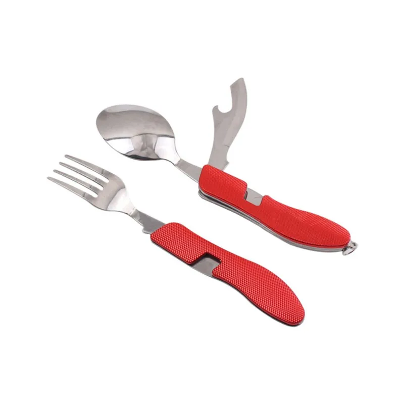 Складной набор из вилки ложки и ножей нержавеющей стали|outdoor tableware|picnic cutlerystainless