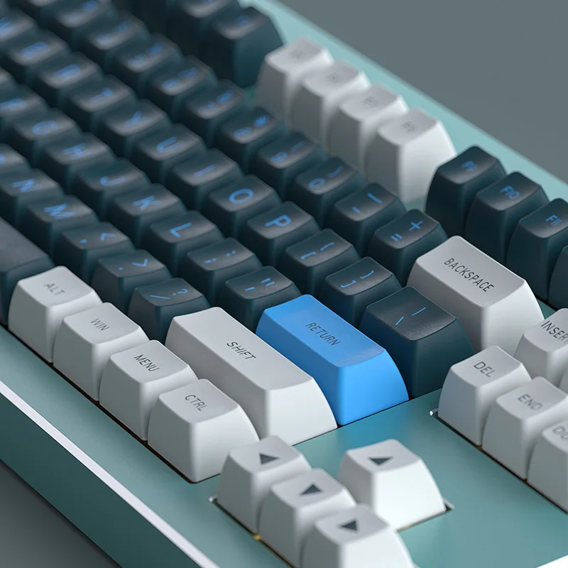 MAXKEY бело зеленые 134 клавиш с профилем SA набор для проводной USB механической