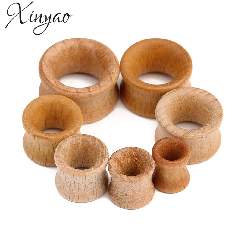 XINYAO натуральные бамбуковые деревянные затычки для ушей пирсинг 8/10/12/14/16/18/20 мм