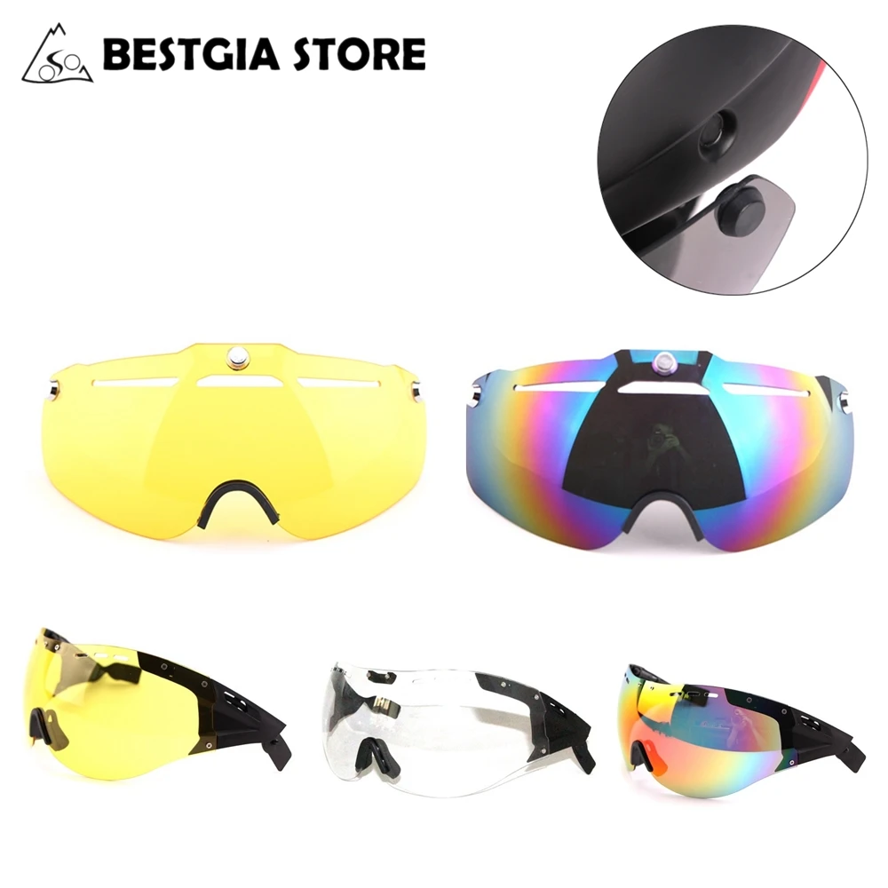 

Cairbull Bicycle Helmet Lens Aero Road Cycling TT Helmet Goggles Helmet Magnetic Lens Yellow/Colored/Grey/Transparent Glasses