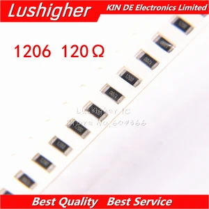 100 шт. 1206 SMD резистор 1% 120 Ом 121 120R 120ohm