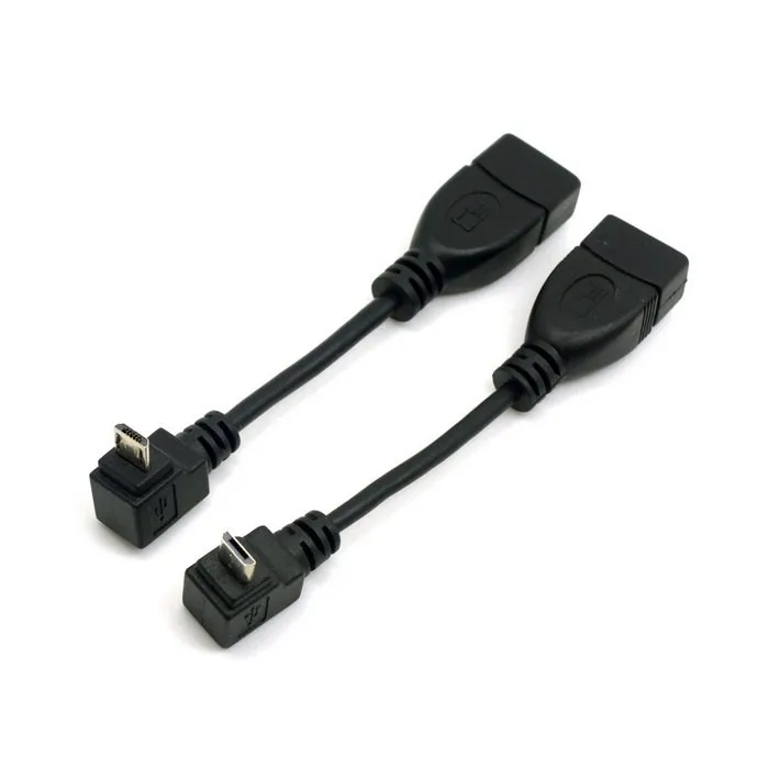 2 шт. 90 градусов вверх и вниз правый угловой разъем Micro USB папа к 0 Женский OTG кабель