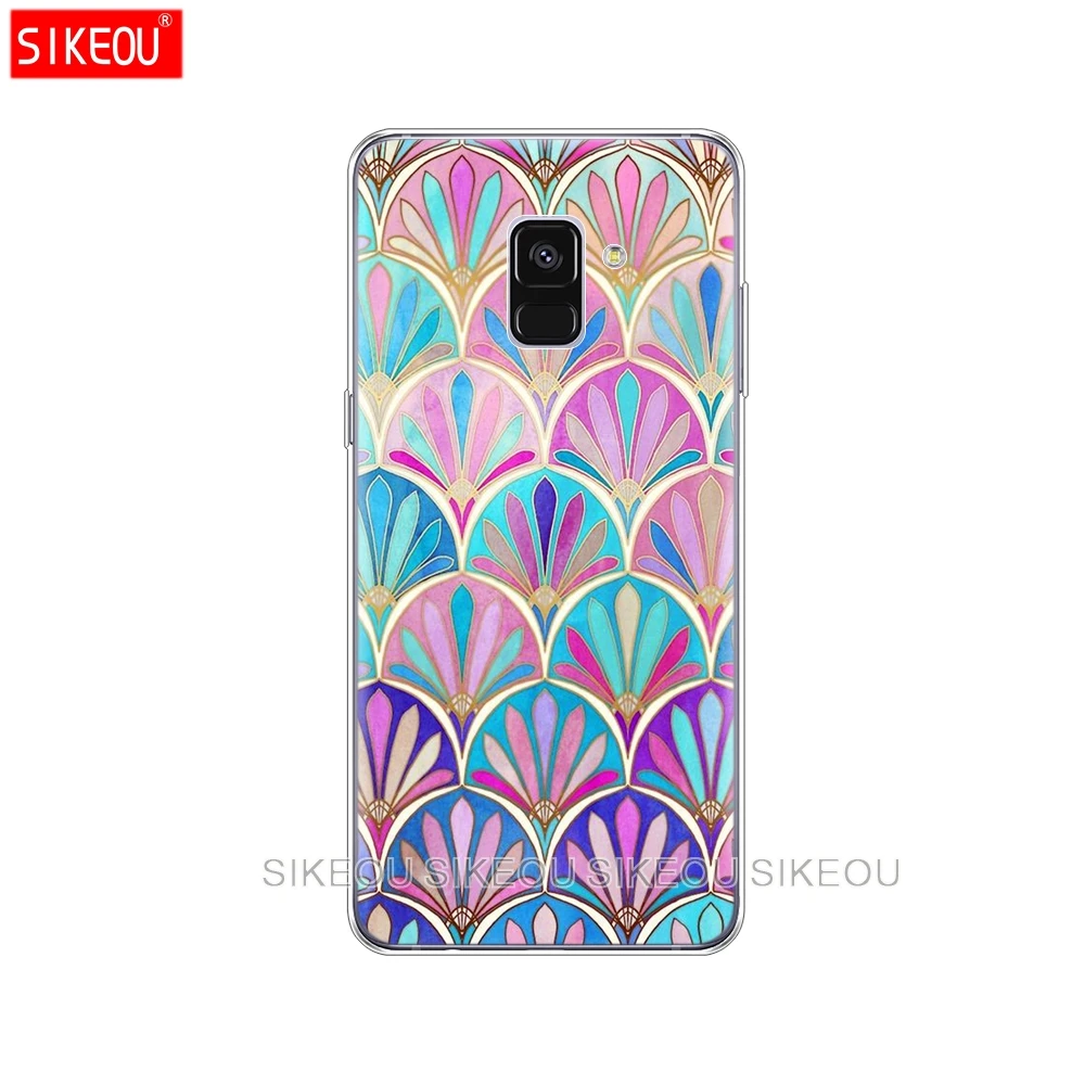 Силиконовый чехол для телефона Samsung Galaxy A8 2018 A3 A310 A5 A510 A7 2016 2017 Радужная Пастельная