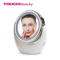 touchbeauty led light makeup mirror 360 rotary excellent illumination dual side 1x and 5x high clear cosmetic mirror tb 0678