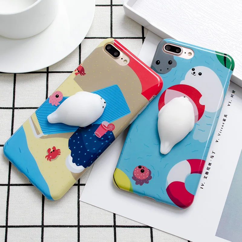 Kisscase милые 3D мягкими телефон чехлы для iPhone 7 Plus Забавный Кот Panda Печать крышка 6 6S