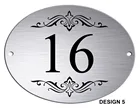 200*140 мм индивидуальные таблички для дома Серебряный алюминиевый овальный дом табличказнактабличка, черный дизайн дверной номер уличные знаки с именем