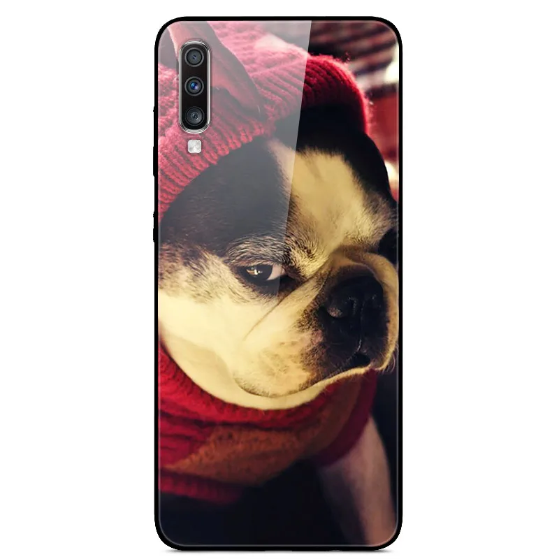 as photo 20 Роскошный стеклянный чехол для samsung Galaxy A70, чехол A 70, чехол на заднюю панель для samsung A70, чехол A705F 6,", ТПУ Рамка, бампер - Цвет: as photo 20