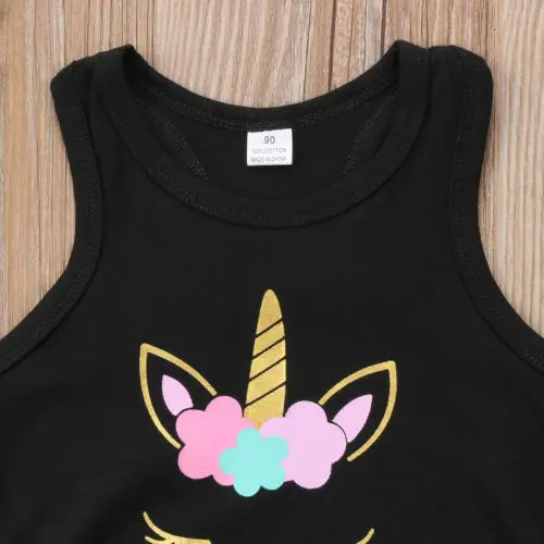 pudcoco Newest Arrivals Hot Infant Newborn Toddler Kids Baby Girls Unicorn Dresses Clothes Party Pageant Lucky Child Dress 1-6T | Детская