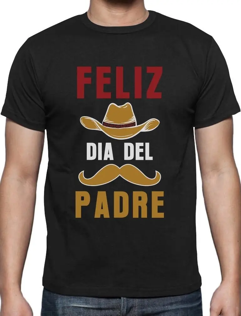 Футболка с надписью Feliz Dia Del Padre Happy Father's Day крутая идея подарка летняя Мужская