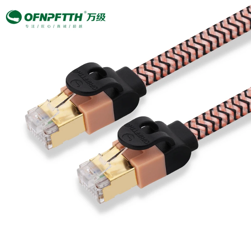 Соединительный кабель OFNPFTTH CAT7 LAN SFTP 8P8C плоский тип 1 м 6 цветов полиэфирная