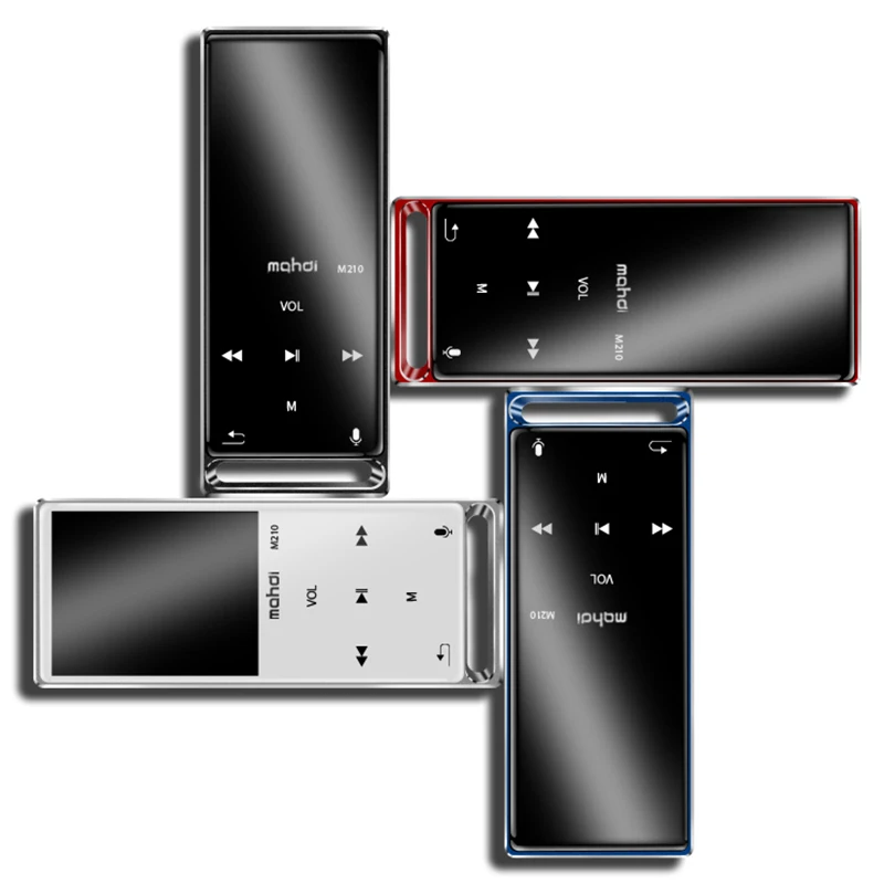 Bluetooth4.1 mp3 плеер с сенсорным ключом ультра тонкий 8 ГБ/16 ГБ 1 дюйма цветной экран без