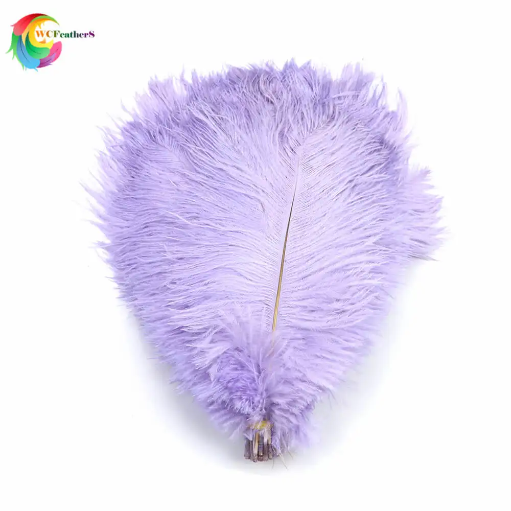 Light purple 50 шт./лот окрашенные цветные натуральные страусиные перья 25-30 см DIY свадебные декоративные аксессуары для вечеринок plume 12 цветов на выбор - Цвет: Light purple