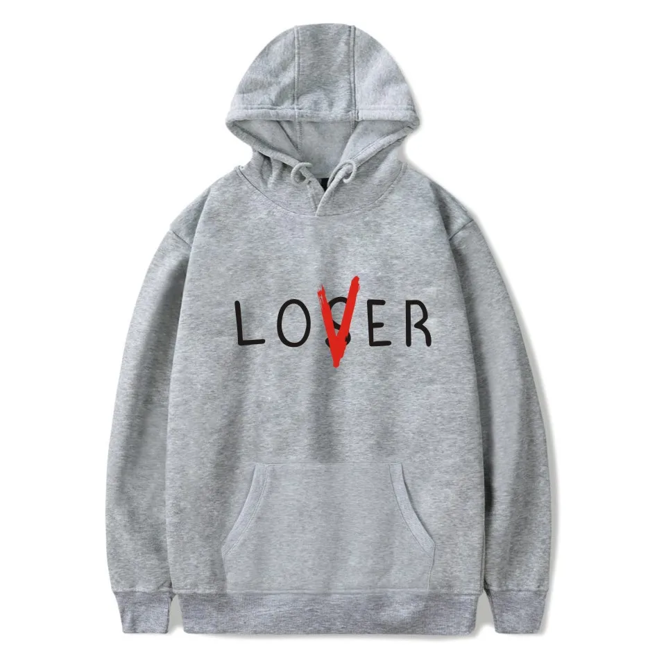 Клубные худи It Loser повседневные унисекс для мужчин и женщин Lover размера плюс
