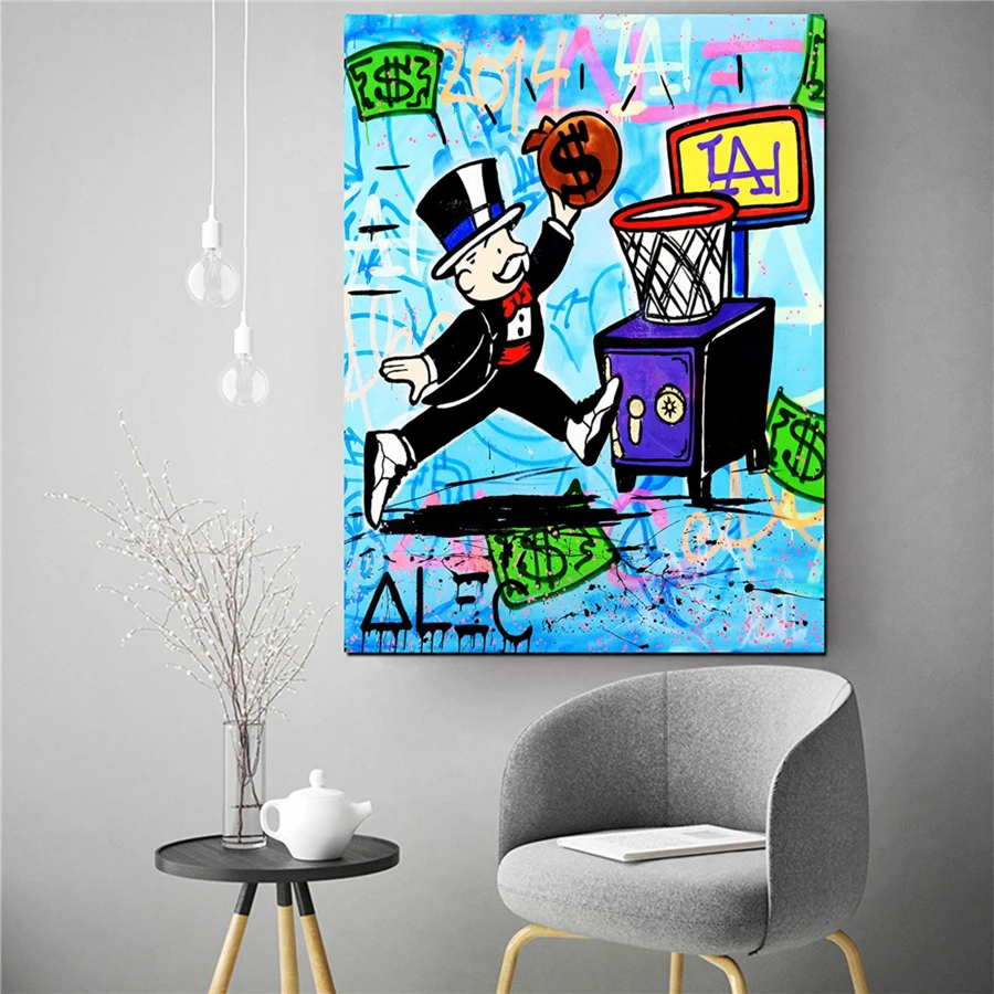 Alec Monopolys Slam Dunk HD Wall Art Холст с печатью постера живопись декоративная картина для