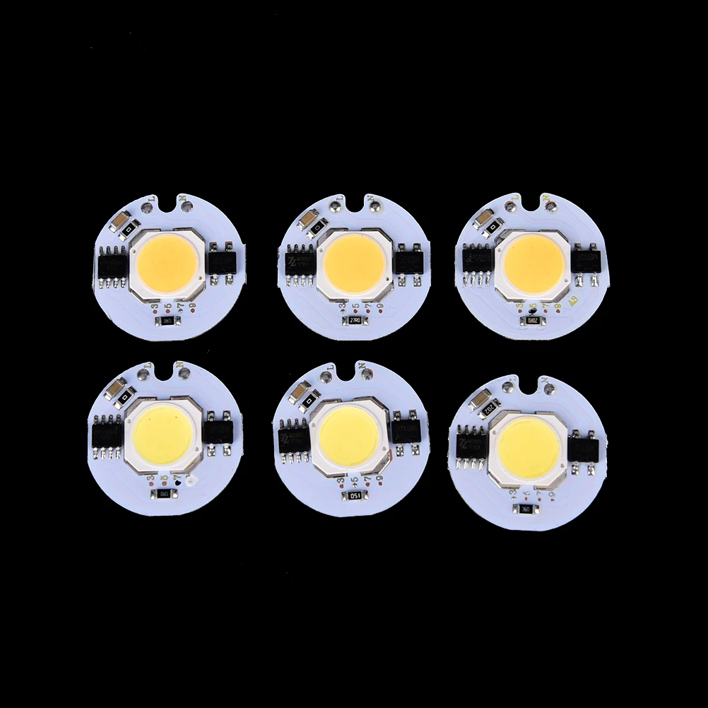 7 Вт 5 3 220 В вход LED COB чип свет умный IC холодный белый теплый сделай сам для