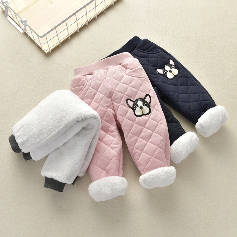 

fashion Baby clothes winter warm baby girls pants cotton baby boys clothes kids trousers padding quilted baby pants
