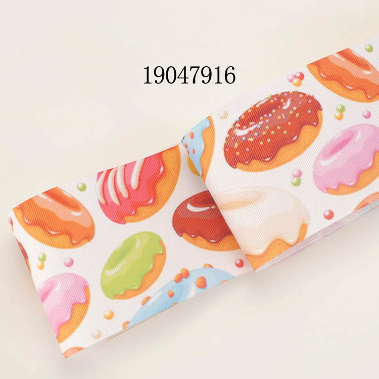 Новый 3 &quot75 мм милый пончик печатные ленты grosgrain Бесплатная доставка 19047904|Ленты