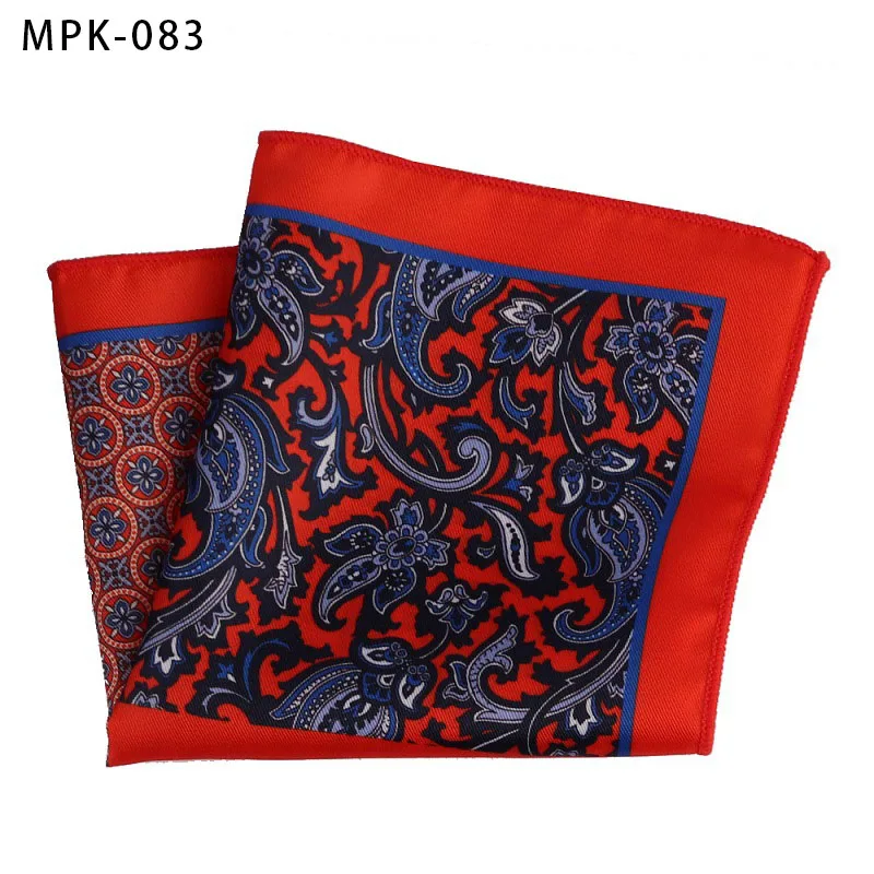 MPK-83 YISHLINE отличительные мужские s модный мужской Карманный платок квадратный шелковый мужской цветочный Пейсли мужской нагрудный платок для мужской костюм аксессуары - Цвет: MPK-83