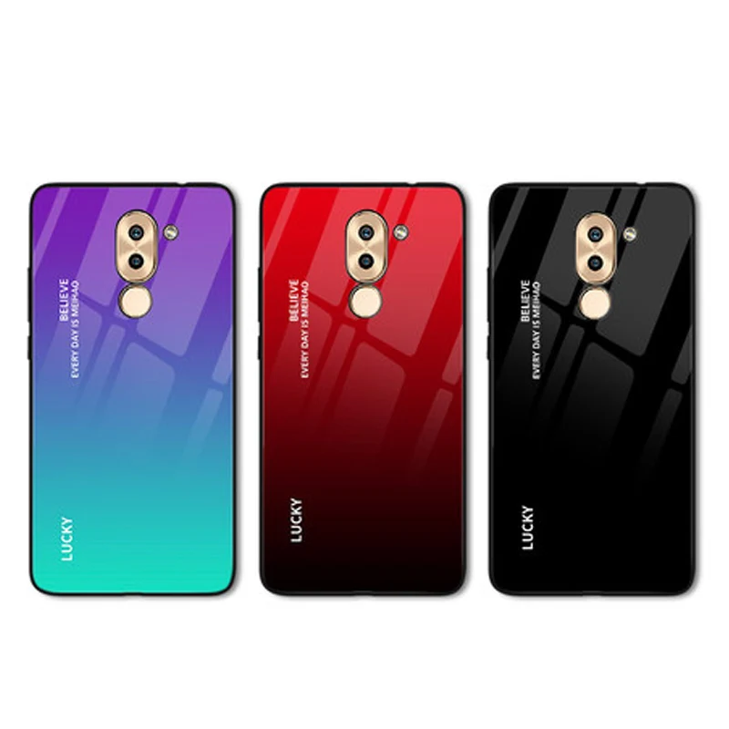 Чехол из закаленного стекла для Huawei GR5 2017 чехол GR 5 GR52017 Мягкая силиконовая задняя