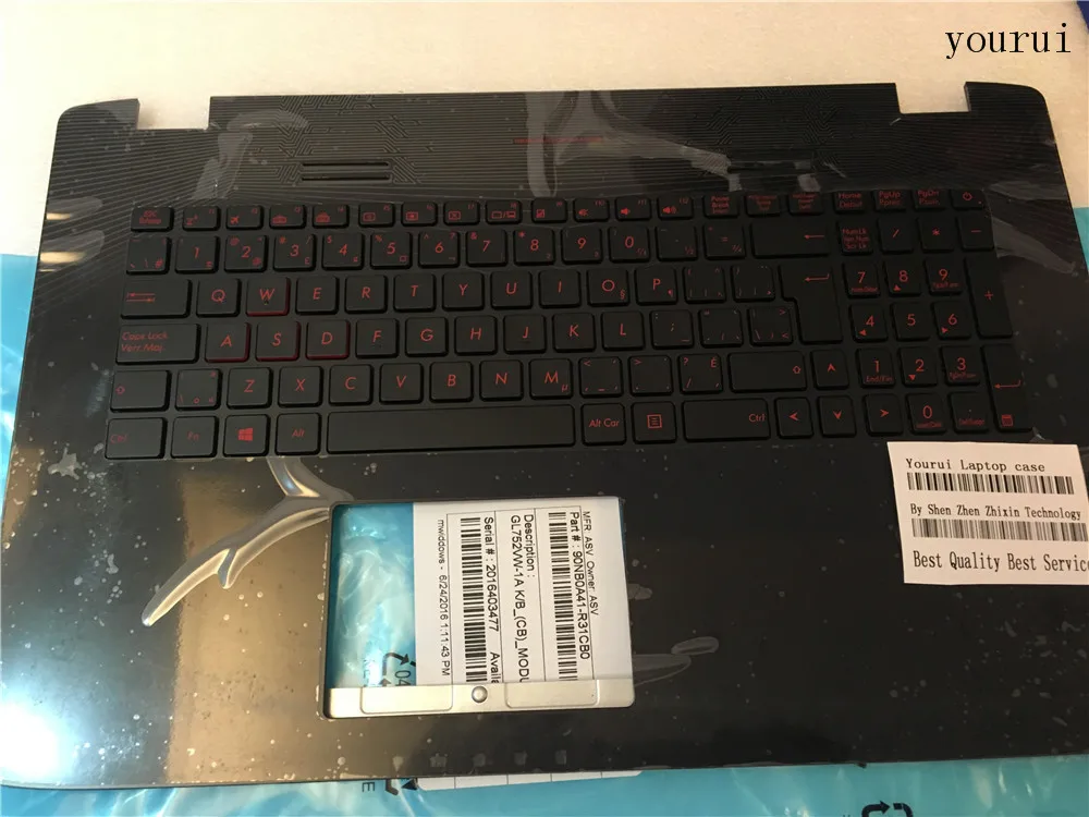 Yourui для ASUS GL752 GL752VL GL752VW GL752VWM C оболочки с клавиатурой