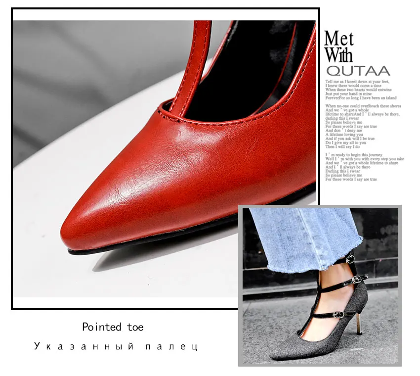QUTAA Party Shoes Platform Women Pumps Thin High Heel Pointed Toe All Match Wedding Shoes Zipper Ladies Pumps Size 34-43