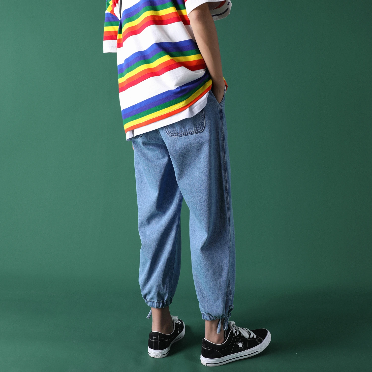 Мужские синие и черные свободные джинсы Новинка лета 2019|Мужские джинсы| |