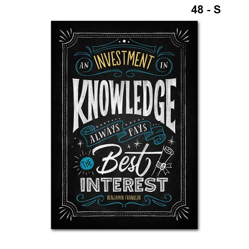48 Newly Motivational Classroom Wall Posters Inspirational Quotes for Students Teacher Classroom Decorations TE889 - Цвет: 48