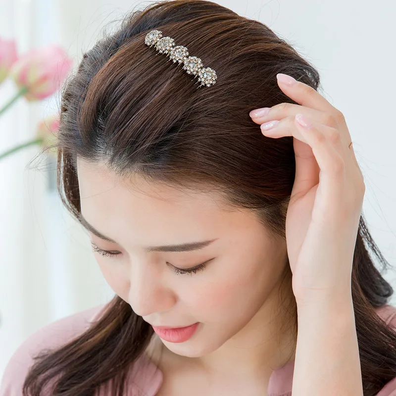 CHIMERA Fashion Simple Wedding Hair Comb Pearl Crystal Flower Rhinestone Hairpin Alloy Clips for Women Bride Accessories Jewelry | Украшения
