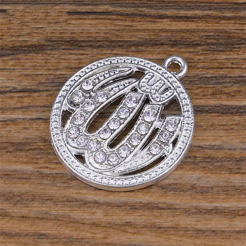 Silver 5pcs 5 шт. ислам полумесяц мусульманский Бог соединитель религиозный Бог Подвески кулон для DIY аксессуары для ювелирных изделий ручной работы - Цвет: Silver 5pcs