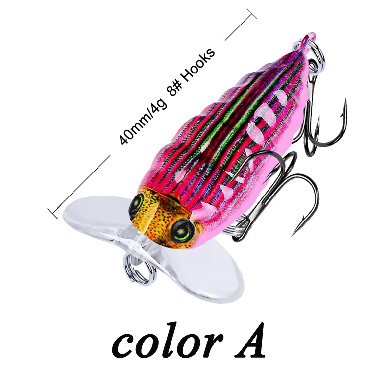 POETRYYI 1pc 4cm 4g Crankbait Fishing Lure Artificial Crank Hard Bait Topwater Minnow Fishing Wobblers Japan Fish Lures 30