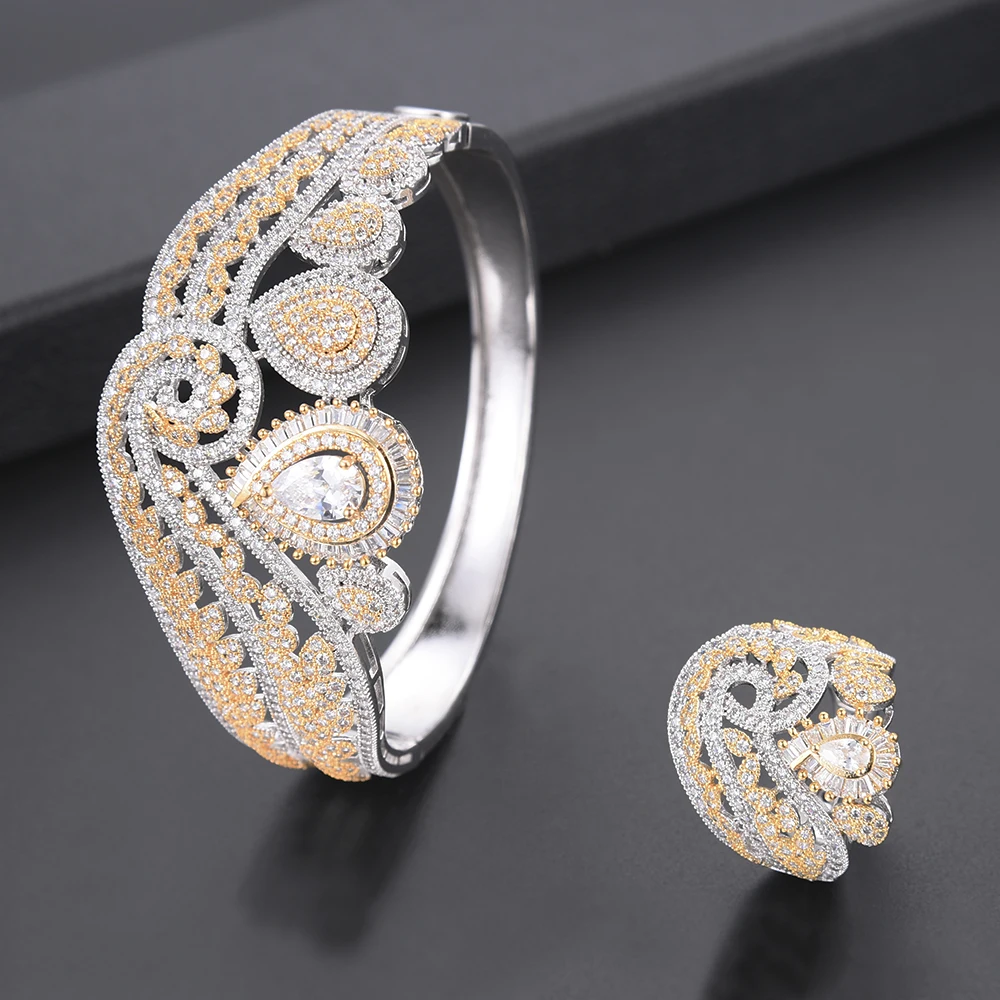 SisCathy роскошное ожерелье с кубическим цирконием павлина серьги кольцо браслет