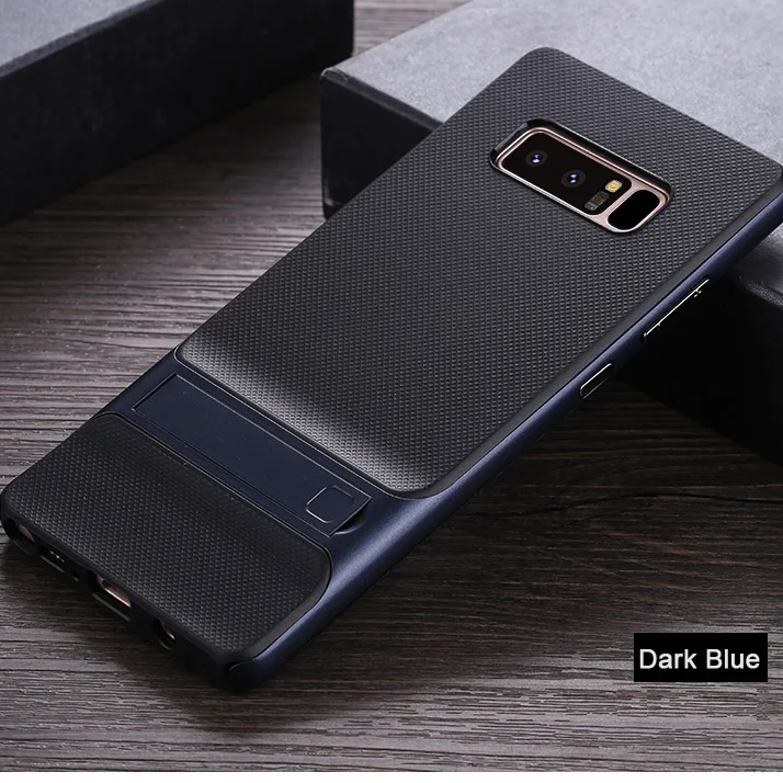 Dark Blue CAPSSICUM NOTE8 Kickstand чехол для samsung Galaxy Note 8 Чехлы 6,3 дюймов PC силиконовый гибкий тонкий гелевый Стенд задняя крышка оболочка - Цвет: Dark Blue