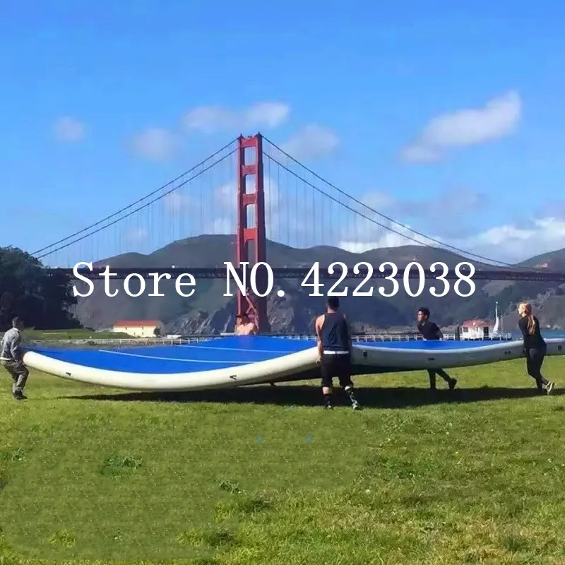 Продажа Надувной гимнастический коврик с насосом, 4x4x0,2 м, 5 м, 6 м