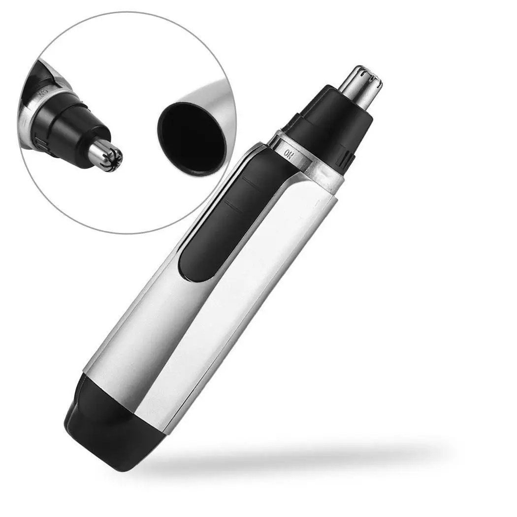 Портативный электробритва для удаления волос в носу триммер Nostril серебристый