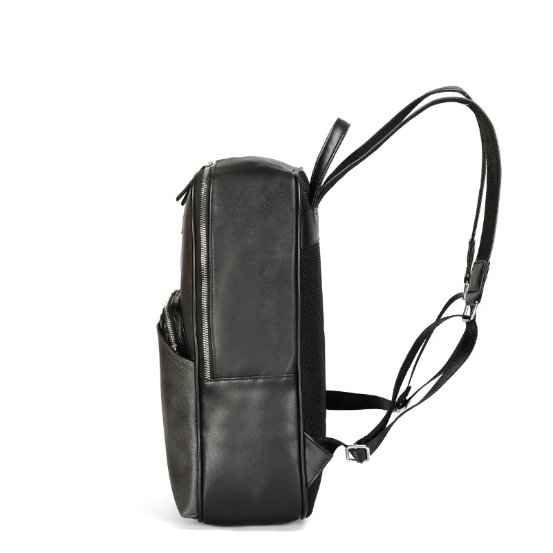 Винтажные мужские рюкзаки из искусственной кожи Мужская школьная сумка черный