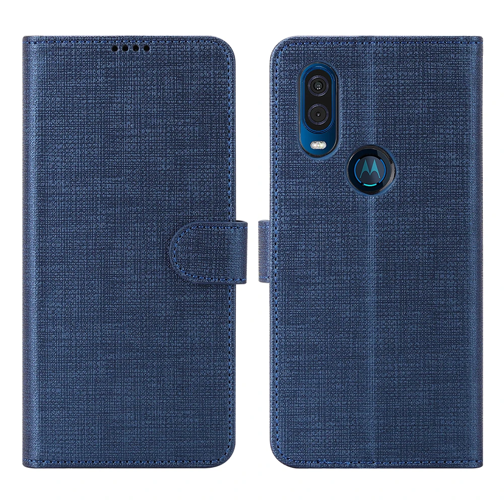 Винтажный кожаный флип-чехол для Motorola Moto One Vision кошелек с кармашком магнитный штатив Обложка для книги для Motorola Moto One Vision