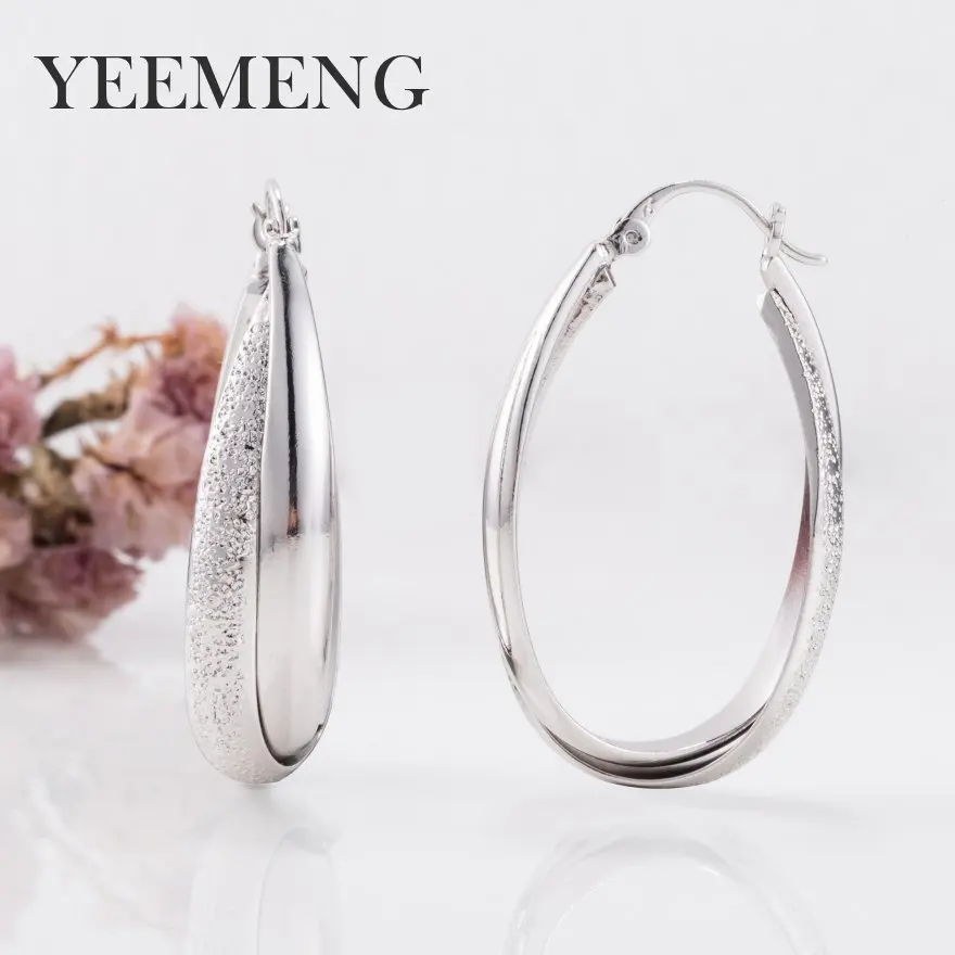 Женские серьги кольца YEEMENG круглой формы в ретро стиле украшения для