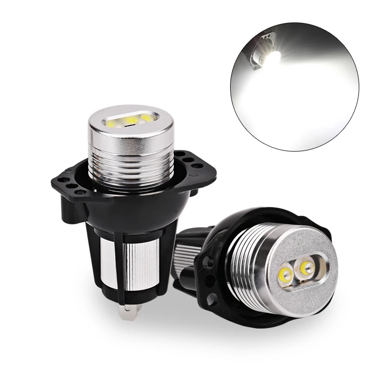 2 шт. для BMW Led Ангельские глазки e90 белый 6000K 2*6 Вт Светодиодные Габаритные огни